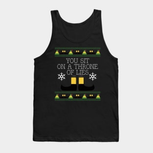 Throne Of Lies Elf Quote Christmas Knit Tank Top